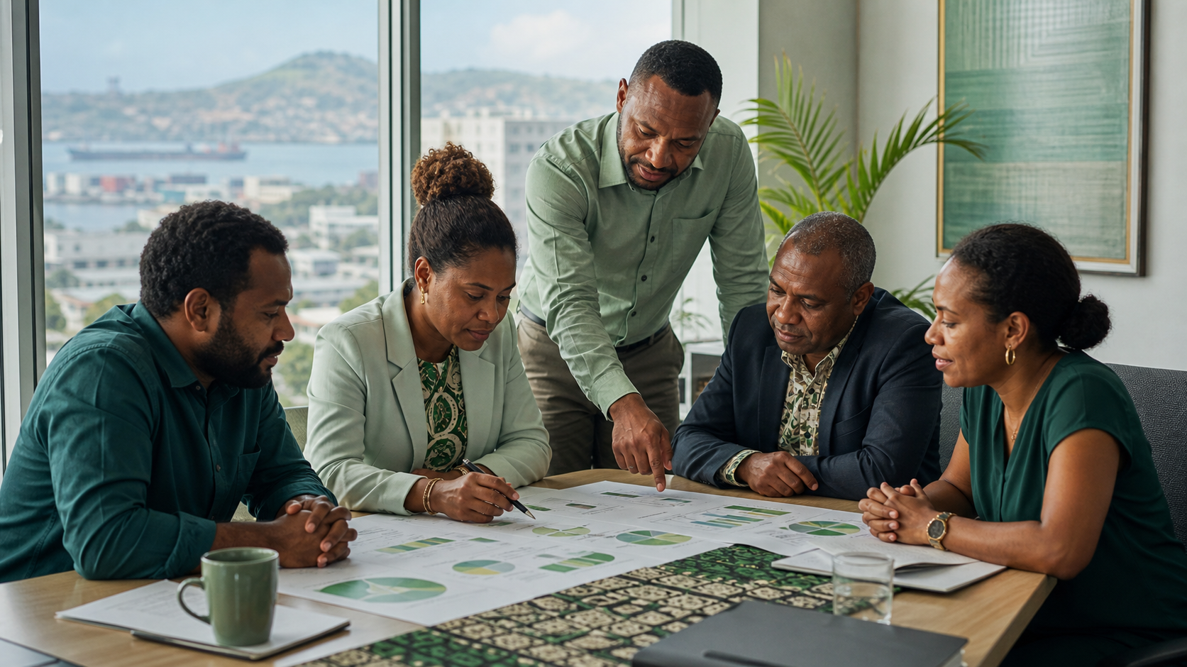 Papua New Guinean leaders working together on strategic planning